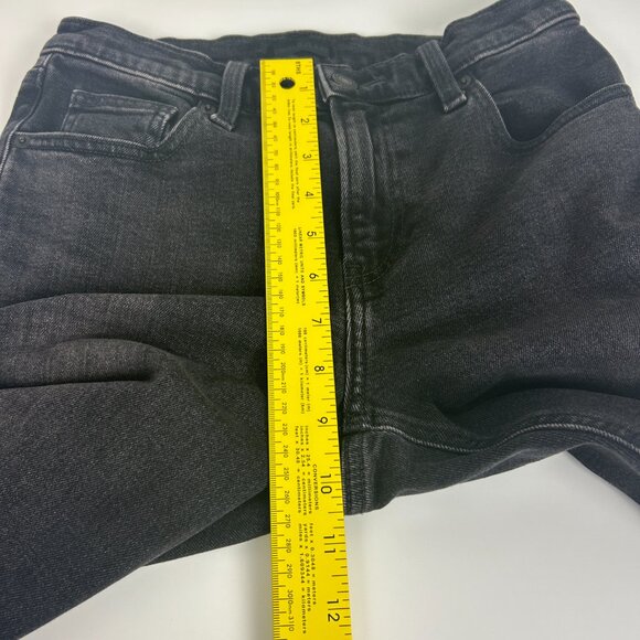 Uniqlo Jeans Womens 26x27*‎ Slim Straight Mid-Rise Black Stretch Denim - Picture 11 of 14